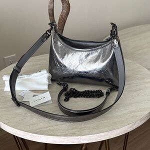 Coach Juliet 25 Anthracite Metallic Leather